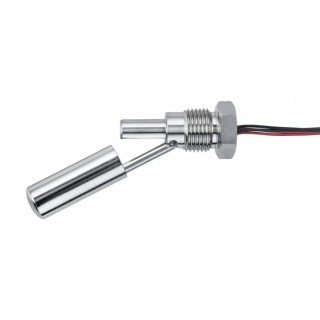 Cynergy3 Horizontal Float Switch with Temp Sensor, 1m Cable, NO/NC Output, 300V AC/DC Max, Stainless Steel TSSF212H100/RS