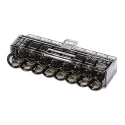 HellermannTyton HelaCon Plus Mini Wire Splice Connector Insulated, 24A, 450V, Polycarbonate 148-90041 HCPM-8-PC-BK/CL