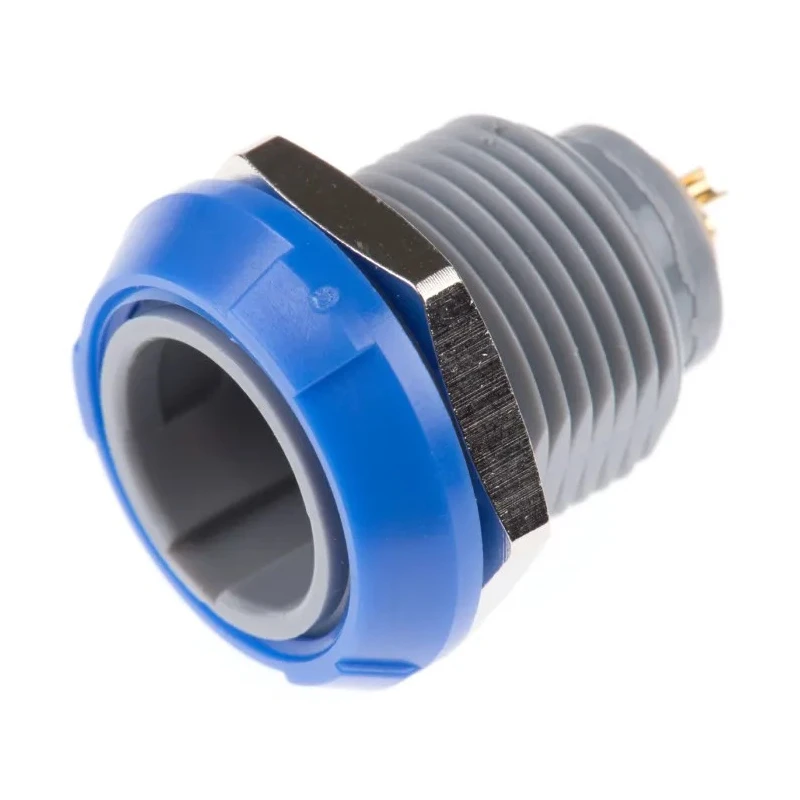 LEMO Redel P Series Circular Connector 2 Contacts Panel Mount Socket Female IP50 600V PKG.M0.2GL.LA