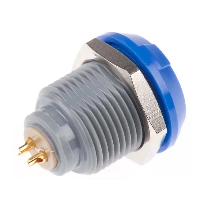 LEMO Redel P Series Circular Connector 2 Contacts Panel Mount Socket Female IP50 600V PKG.M0.2GL.LA