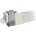 SMC Pneumatic Solenoid Valve, Double Solenoid, 5 Ports, Base Mount, , 24V, SY7000 Series
