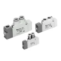 SMC Pneumatic Solenoid Valve, Body Ported, 1/8 in Port, 5 Ports,  SYA5000 Series
