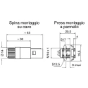 LEMO Redel P Series Circular Connector, 5 Contacts, Panel Mount, Socket, Female, IP50, Straight, 7A, 500V PKG.M0.5GL.LA