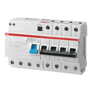ABB Residual Current Circuit Breaker with Overload Protection, 16A, 4-Pole, 30mA Trip Sensitivity, Type B 2CSR274101R1165