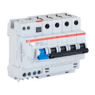 ABB Residual Current Circuit Breaker with Overload Protection, 16A, 4-Pole, 400V AC, 30mA Type C DS200 2CSR254001R1164