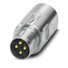 Phoenix Contact Circular Connector 4 Contacts, Cable Mount, M17, Plug, Male, IP67/IP68, 25A, 630V, Gadolinium Zinc 1628962