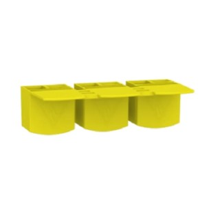 Schneider Electric Busbar Tooth Cover, 180 mm Width, Yellow, For Comb Busbar A9X21096