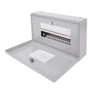 Eaton Lockable Memshield 3 1 Phase Distribution Board, 63A, 10 Way, Surface Mount, Grey EAM10 EAM10