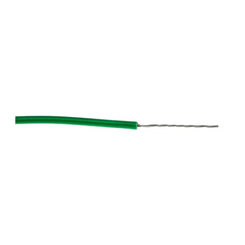 Alpha Wire Hookup Wire PVC Series Green Harsh Environment Wire, 7 x 0.20 mm Strands, Polyvinyl Chloride 3050 GR001