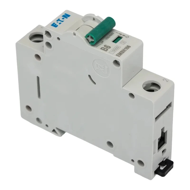 Eaton MEM Shield EMBH Miniature Circuit Breaker, 1-Pole, 6A, Type B, 240V AC, 48V DC, 10kA, DIN Rail, EMBH106 EMBH106