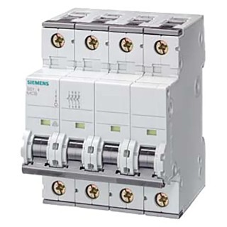 Siemens SENTRON Miniature Circuit Breaker, 4-Pole, 32A, Type B, 400V AC, 72V DC, 10kA, DIN Rail, IP20, Series 5SY4 5SY4432-6