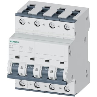 Siemens SENTRON 4-Pole Miniature Circuit Breaker, Type B, 50A, 400V AC, 10kA, DIN Rail – 5SY4450-6