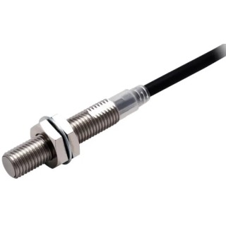 Omron Inductive Proximity Sensor, Threaded Barrel, M8, NPN, 2 mm Detection Range, 30V DC, 200 mA, Stainless E2E-X2C1L8 2M