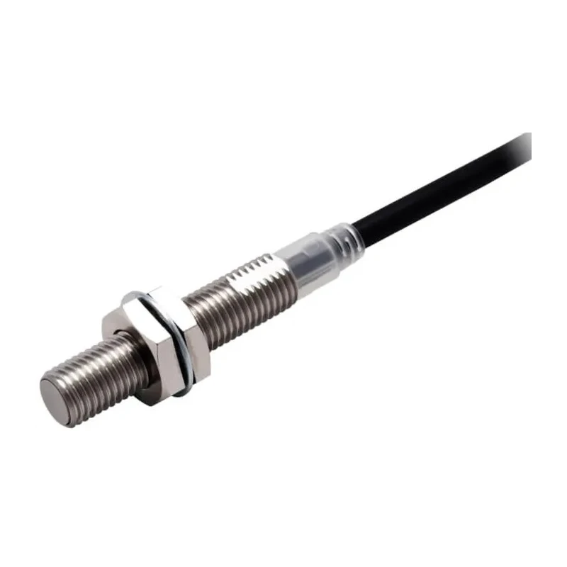 Omron Inductive Proximity Sensor, Threaded Barrel, M8, NPN, 2 mm Detection Range, 30V DC, 200 mA, Stainless E2E-X2C1L8 2M