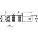 LEMO Circular Connector Plug, 1 Contact, 12 mm Cable, Male, IP50, Brass Shell, 4200V, FFA.1S.250.CTAC52