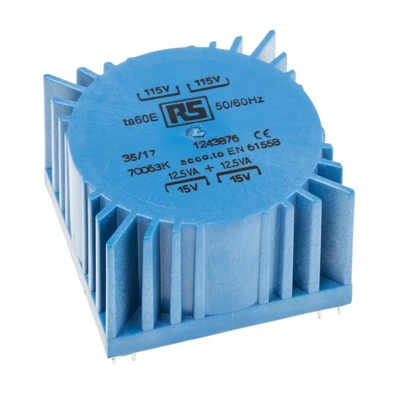 RS PRO Toroidal Transformer 2 x 115 V AC Primary, 2 x 15 V Secondary, 25 VA, Dual Output, UL, RoHS, 124-3876