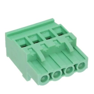 RS PRO Euro Blocks Series Pluggable Terminal Block, 4 Contacts, 5.08 mm Pitch, 1 Row, Female, Green, 300V, 15A 237-8435