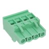 RS PRO Euro Blocks Series Pluggable Terminal Block, 4 Contacts, 5.08 mm Pitch, 1 Row, Female, Green, 300V, 15A 237-8435