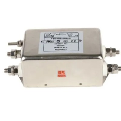 RS PRO Chassis Mount EMC Filter 30A 250V AC Screw Termination Single Phase 237-8732