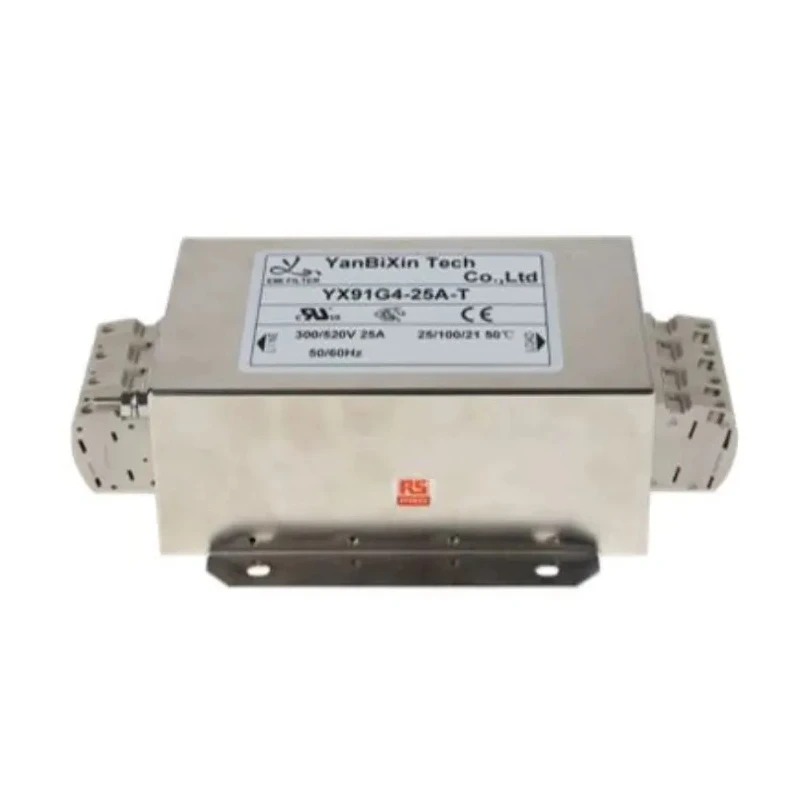 RS PRO 3-Phase Power Line Filter 25A 520V AC Chassis Mount Terminal Block 50/60Hz 237-8762