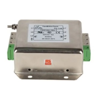 RS PRO 16A 520V AC 50/60Hz Chassis Mount Power Line Filter, Terminal Block, 3-Phase 237-8754