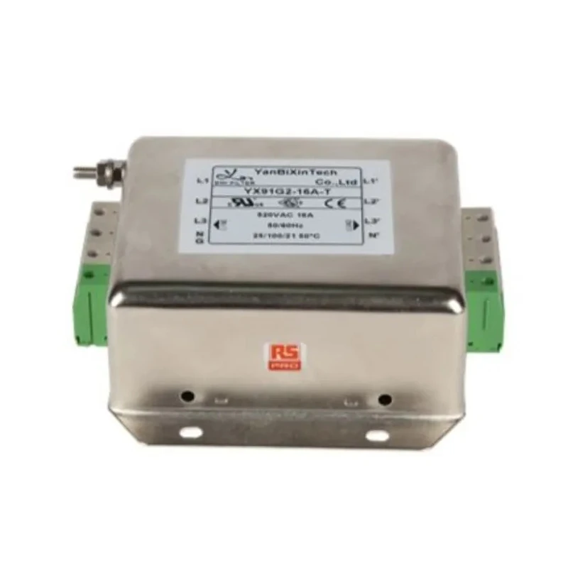 RS PRO 16A 520V AC 50/60Hz Chassis Mount Power Line Filter, Terminal Block, 3-Phase 237-8754
