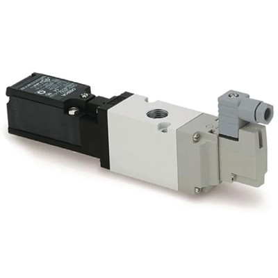SMC Pneumatic Solenoid Valve 3/2 NC, G 3/8 Thread, Die Cast Aluminium, Single Solenoid, Body Ported, 24V VP500