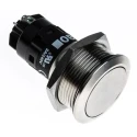EAO 82 Series Push Button Switch Momentary Panel Mount SPDT 22 mm Cutout IP65 IP67 240V AC/DC Stainless Steel 82-6152.1000