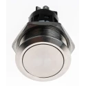 EAO 82 Series Push Button Switch Momentary Panel Mount SPDT 22 mm Cutout IP65 IP67 240V AC/DC Stainless Steel 82-6152.1000