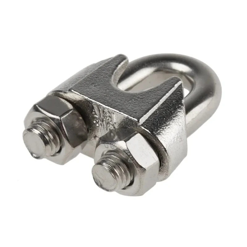RS PRO Stainless Steel Wire Rope Clamp, 10 mm Diameter, Corrosion Resistant, 124-4799