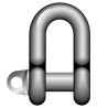 RS PRO Steel D-Shackle, Screw Pin, Galvanised Finish, 0.75 t Safe Working Load 124-4810