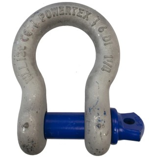 RS PRO Bow Shackle Alloy Steel, Screw Pin, 12t Safe Working Load, Hot Dip Galvanised 124-4821