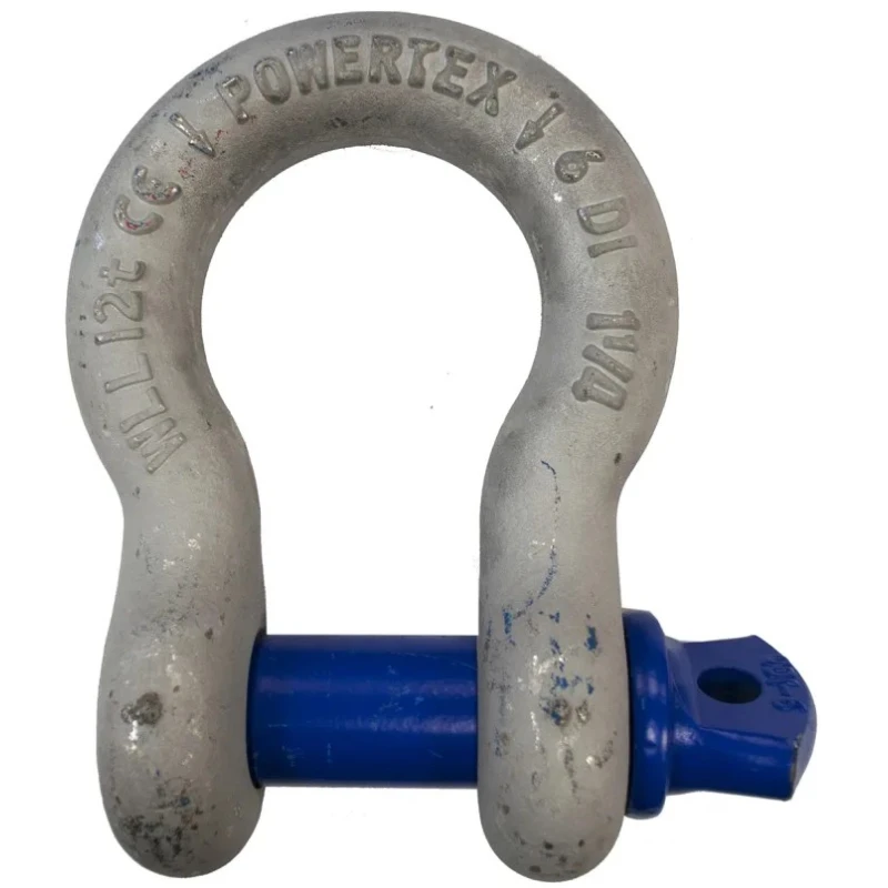 RS PRO Bow Shackle Alloy Steel, Screw Pin, 12t Safe Working Load, Hot Dip Galvanised 124-4821