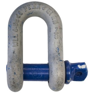RS PRO D-Shackle Alloy Steel 6.5 t, Galvanised, Screw Pin 124-4831