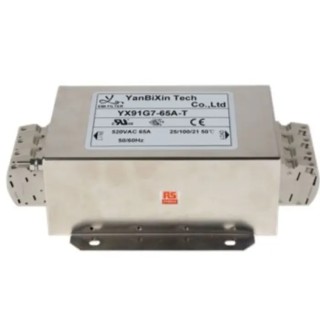 RS PRO Power Line Filter, 65A, 520V AC, Chassis Mount, Terminal Block, 3-Phase YX91