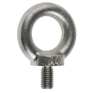 RS PRO Galvanised Steel Eye Bolt M10 Thread, 17 mm Thread Length, 25 mm Eye Diameter, 0.23 t Load, 124-4839