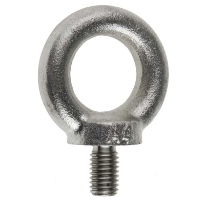 RS PRO Galvanised Steel Eye Bolt M10 Thread, 17 mm Thread Length, 25 mm Eye Diameter, 0.23 t Load, 124-4839