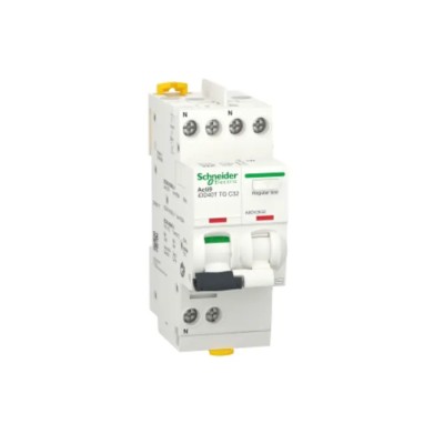 Schneider Electric Residual Current Circuit Breaker with Overload Protection, 20A, 1-Pole, 400V AC, 30mA, DIN Rail A9DV3620