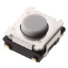 Panasonic Tactile Switch Push Plate, 3.7 mm Actuator, SPST, 20mA, Surface Mount, Black/Grey EVPBFAC1A000