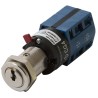 Kaba Key Switch DPCO 10A 2-Way Random-Key 7-350152-NI, Spring Return, Silver Housing, 440V AC