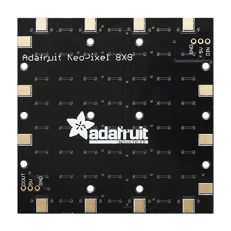 Adafruit Industries NeoPixel NeoMatrix 64 RGBW Warm White LED Matrix Module 2870, 8x8 Module, 71x71mm