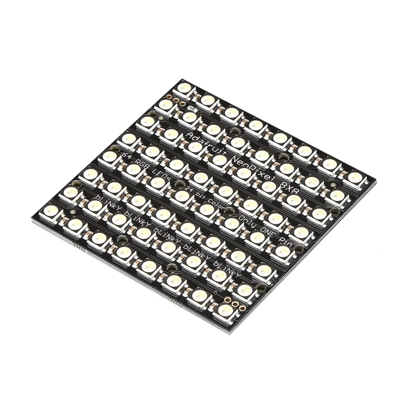 Adafruit Industries NeoPixel NeoMatrix 64 RGBW Warm White LED Matrix Module 2870, 8x8 Module, 71x71mm