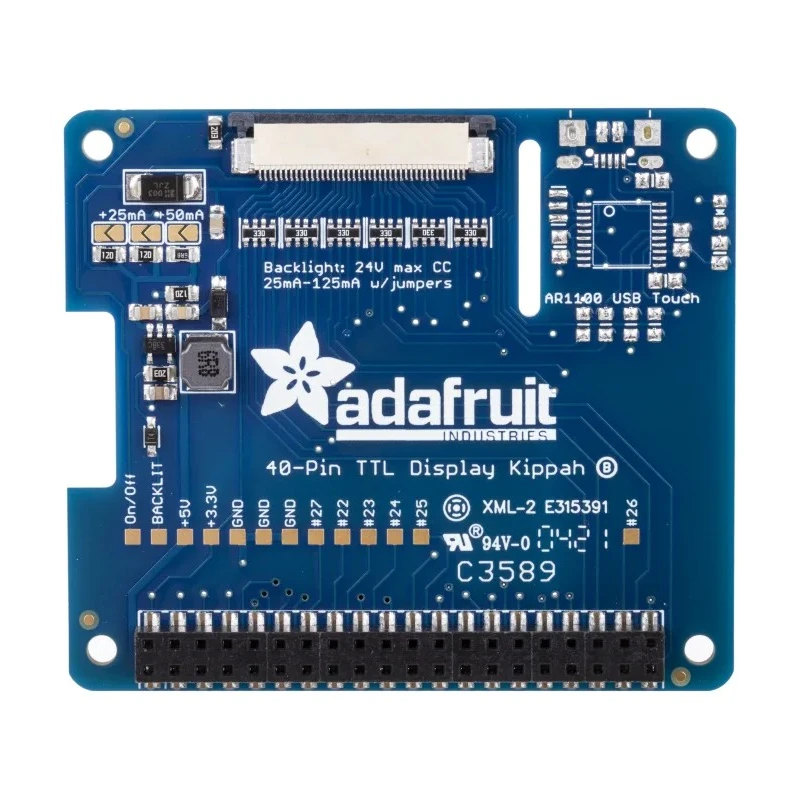 ADAFRUIT INDUSTRIES DPI TFT Kippah 5.0 Inch 800x480 Display Interface Module 2454