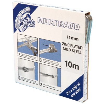 Jubilee Mild Steel Hose Clip Banding 1 Piece, 9.5–25 mm, MB1701