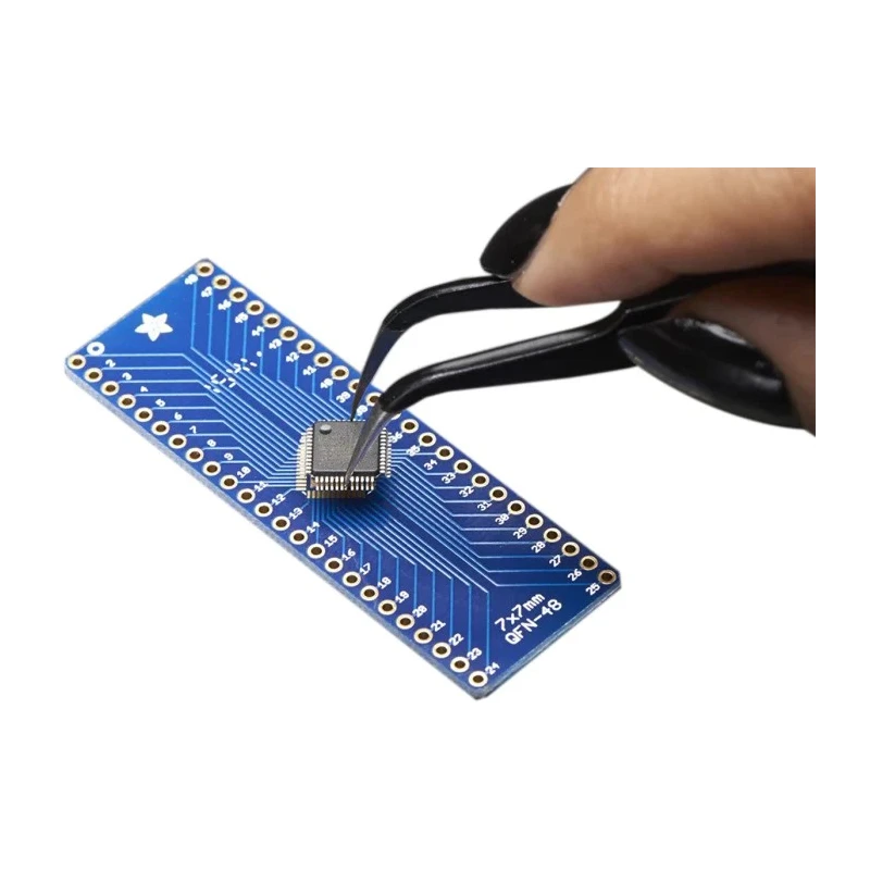 Adafruit Industries Breadboard Surface Mount Breakout PCB, 48-QFN/TQFP, 3 PCS, RoHS 1377