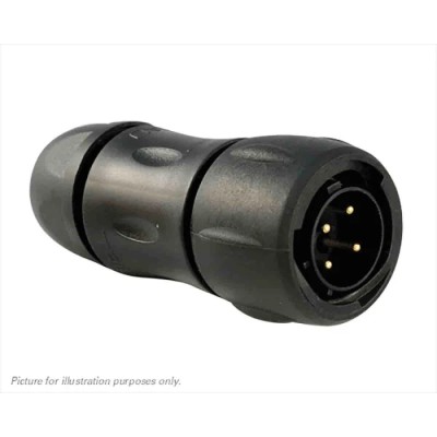 Souriau Sunbank by Eaton Circular Connector, 4 Contacts, Cable Mount, Male Socket, IP68/IP69K, 16A, 300V UTS6JC12E4P