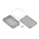 RS PRO Light Grey Transparent Lid Polycarbonate Enclosure, IP67, 60.1 x 121.5 x 179.9 mm ZP180