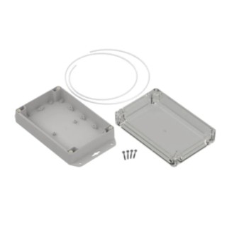 RS PRO Light Grey Transparent Lid Polycarbonate Enclosure, IP67, 60.1 x 121.5 x 179.9 mm ZP180