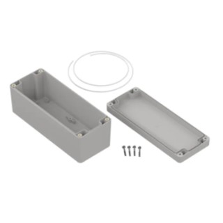 RS PRO Polycarbonate Enclosure, IP65, Light Grey, Transparent Lid, 190 x 75 x 75 mm, 238-4049