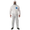 Microgard White Anti-Static Overall, SMS Fabric, 2XL, 116 - 124 cm Chest, Zipper Closure, Knee Pad Pocket WH15S-00111-06